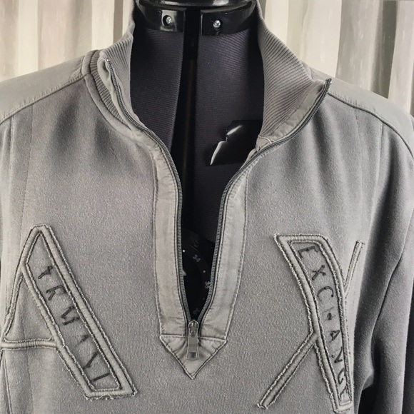 🦋 3 for $25 - Armani Exchange Vintage 3/4 zip Sweatshirt - Picture 2 of 8